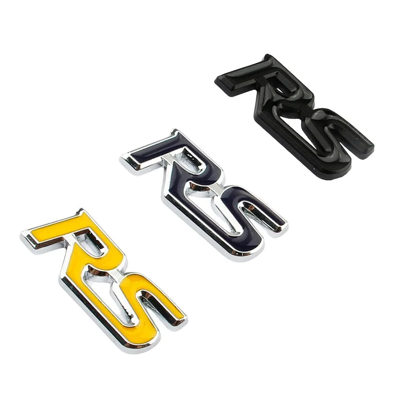 3D Metall RS Logo ST Abzeichen Aufkleber Auto Lenkrad Emblem MK2 MK3 MK5 MK4 ST Aufkleber Zubehör
