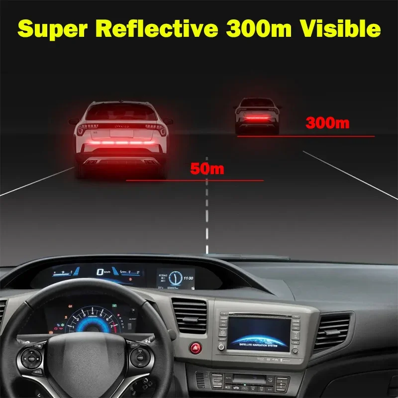 5PCS รถสติกเกอร์สะท้อนแสงเทปความปลอดภัย Anti Collision Warning สติกเกอร์สะท้อนแสงสําหรับรถยนต์ Trunk