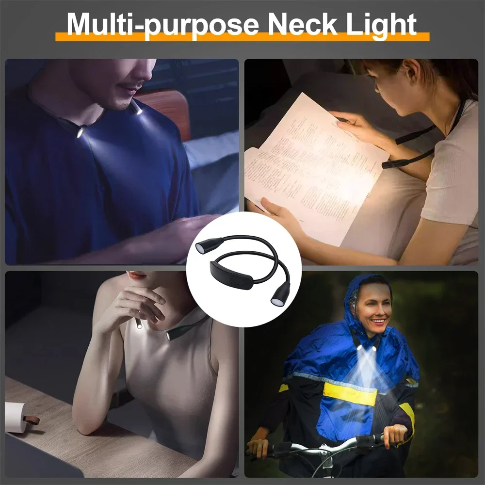 Lámpara de libro con luz LED para cuello de lectura 360 °   Luz de libro de lectura de brazo Flexible, lámpara de cuello de lectura, luz nocturna de lectura de estudio