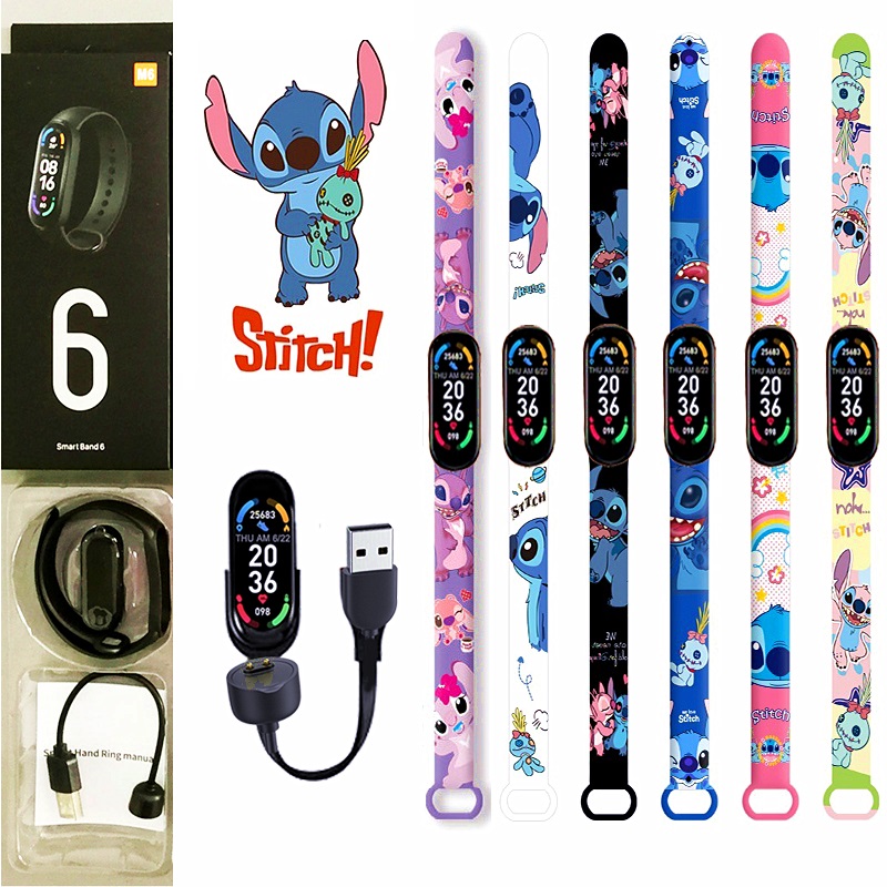 Смарт-часы со стежком, спортивные электронные часы с шагомером и пульсометром, браслет, перезаряжаемый детский подарок с персонажем аниме