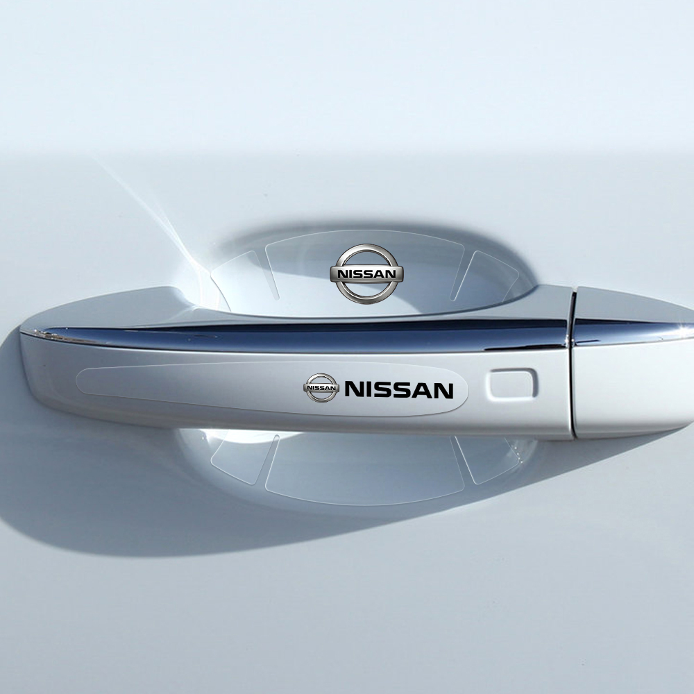 Película protetora anti-risco transparente para maçaneta da porta do carro, anti-risco, Auto Acessórios para Nissan X-Trail Qashqai e Nismo, 4 PCs, 8PCs