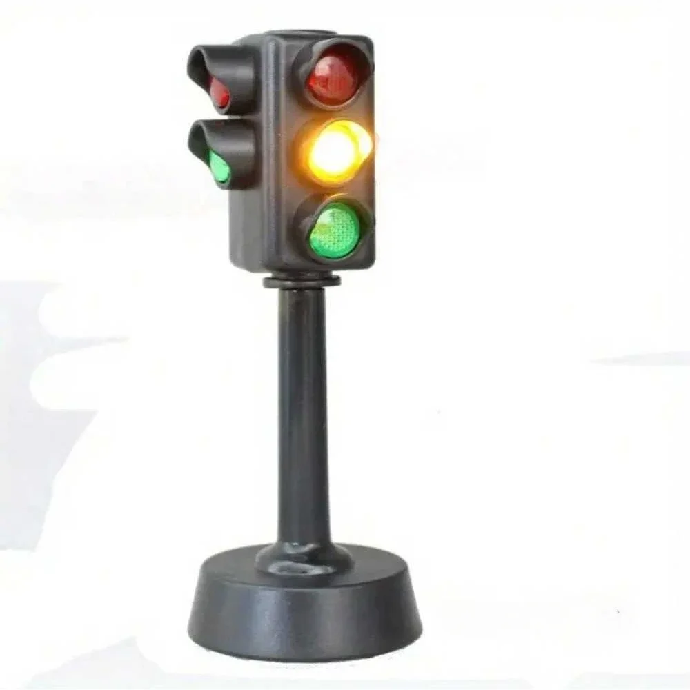 Mini señales de tráfico, bloque de luz de carretera, rompecabezas educativo de seguridad para niños, juguete de semáforo, regalo para niños