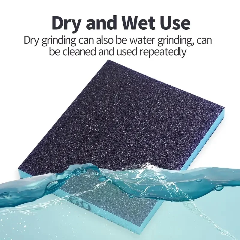 5/6pcs ฟองน้ําขัดหยาบ Medium Fine Grit Sanding Block Sander ฟองน้ํากระดาษทรายสําหรับโลหะไม้แก้วล้างทําความสะอาดได้และนํากลับมาใช้ใหม่