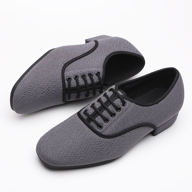 Zapatos de baile latino, zapatos de baile modernos suaves para hombres, zapatos de baile de salón, zapatos de baile Social, zapatillas de lona cuadradas