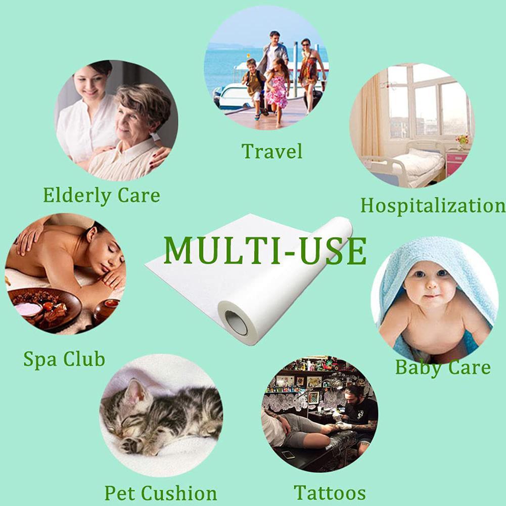 50pcs Disposable Spa Massage Mattress Sheets Salon Massage Bed Sheets Non-Woven Headrest Paper Roll Table Cover Tattoo Supply