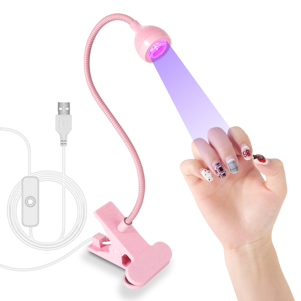 Lampa LED UV do suszenia żelowych paznokci Elastyczne biurko Mini przenośna lampa USB do paznokci Suszarka do manicure w salonie