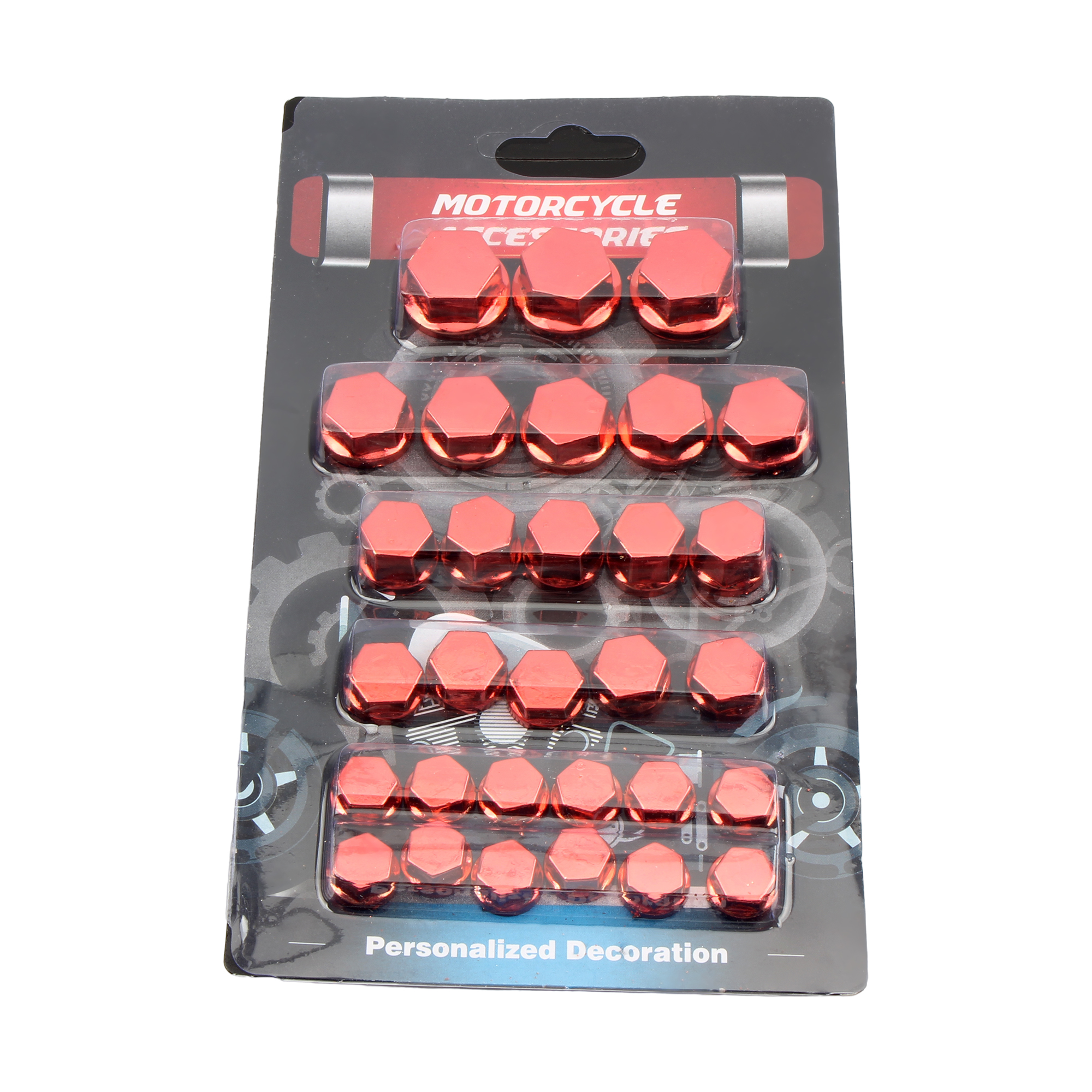 30 teile/satz Motorrad Zubehör Mutter Schraube Kappe Abdeckung Kopf Körper Dekorative Motor Mutter Bolzen Kappe Motocross Geändert Teile Großhandel