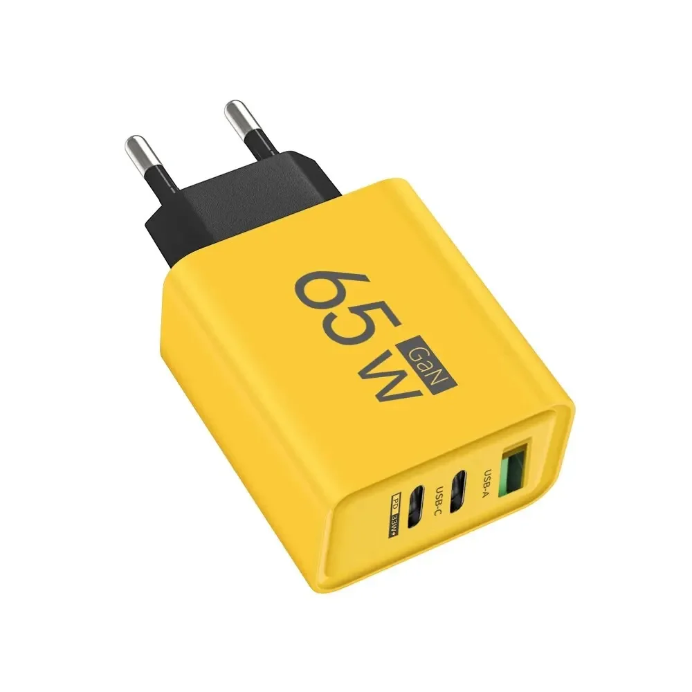 65W GaN急速充電器 USB PD Type-C マルチポート 携帯電話アダプター iPhone 15 Pro Max、Samsung、Xiaomi、Huawei対応