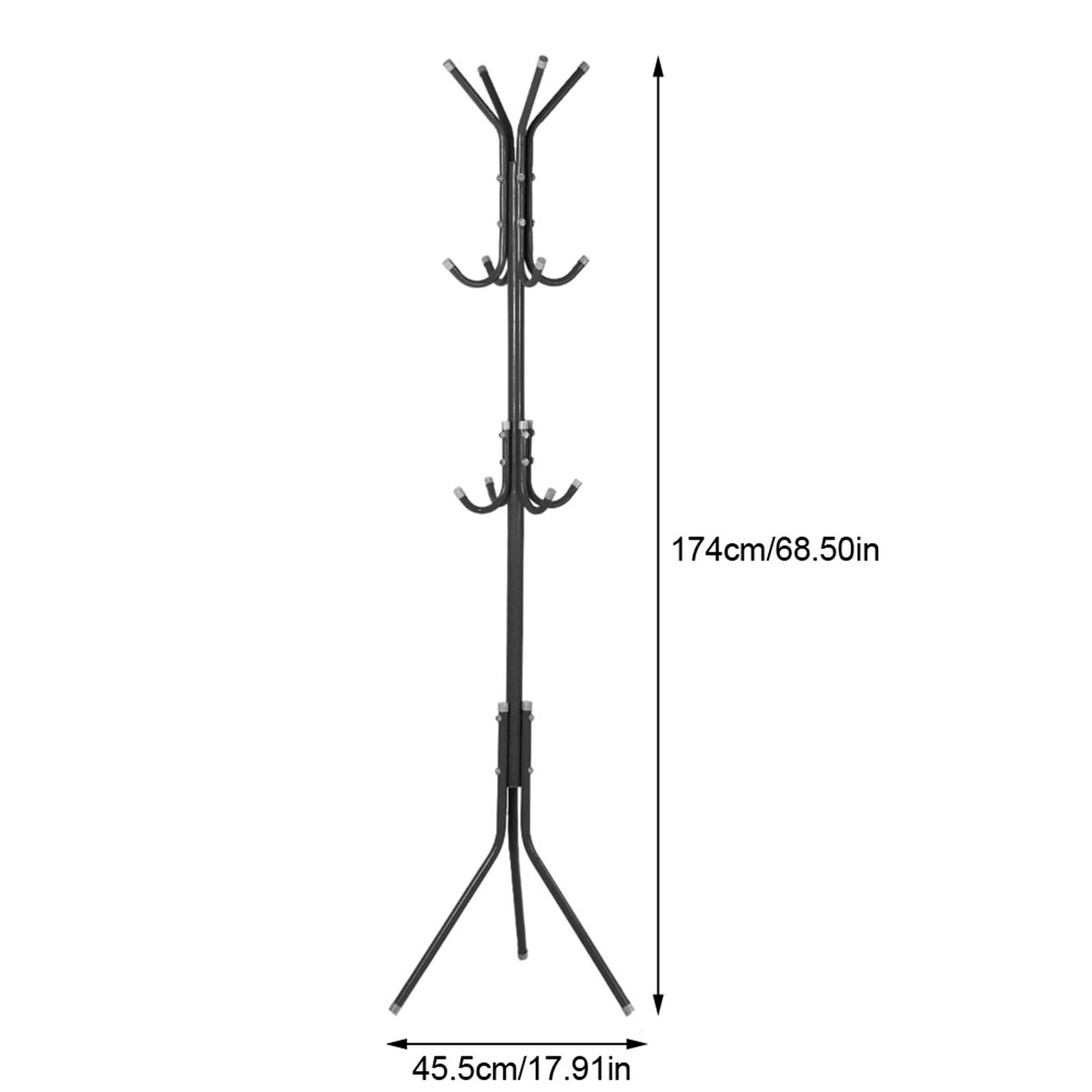Coat Clothes Stand Coat Hat Tree Stand Multi Hook Metal Coat Hat Rack Tree Stand Clothes Bag Hanger Organizer for Home Bedroom