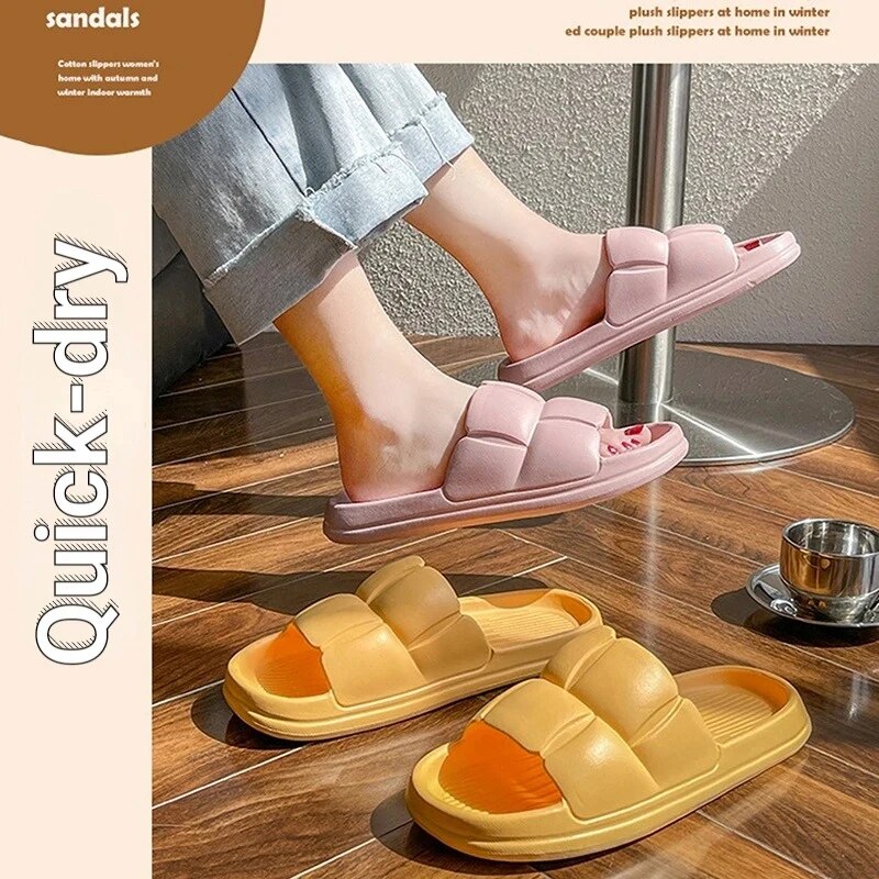 Scarpe morbide estive Pantofole nuvola Bagno muto per interni Scivolo antiscivolo Eva Infradito da spiaggia Sandali per il tempo libero da donna per uomo
