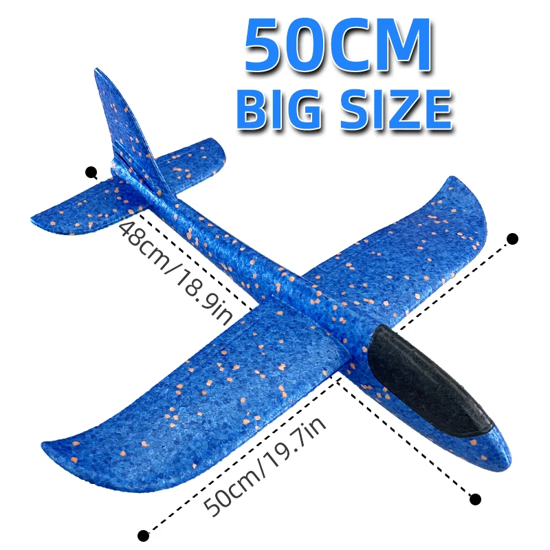 50 CENTIMETRI Grande Aereo In Schiuma Aliante A Mano Lancio Aereo Luce Inerziale EPP Bubble Aerei Lancio All'aperto Per Bambini Giocattoli per I Bambini Ragazzi Regalo