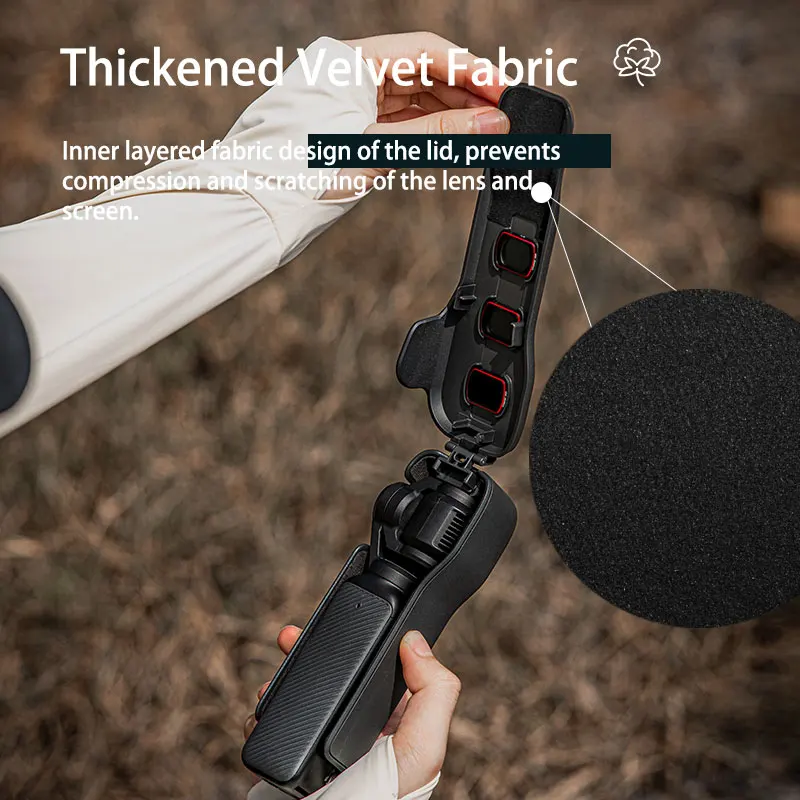 STARTRC For DJI Osmo Pocket 3 Protective Case Camera Lens Screen Protector Anti-fall Flip Cover Quick Release Case Accessories