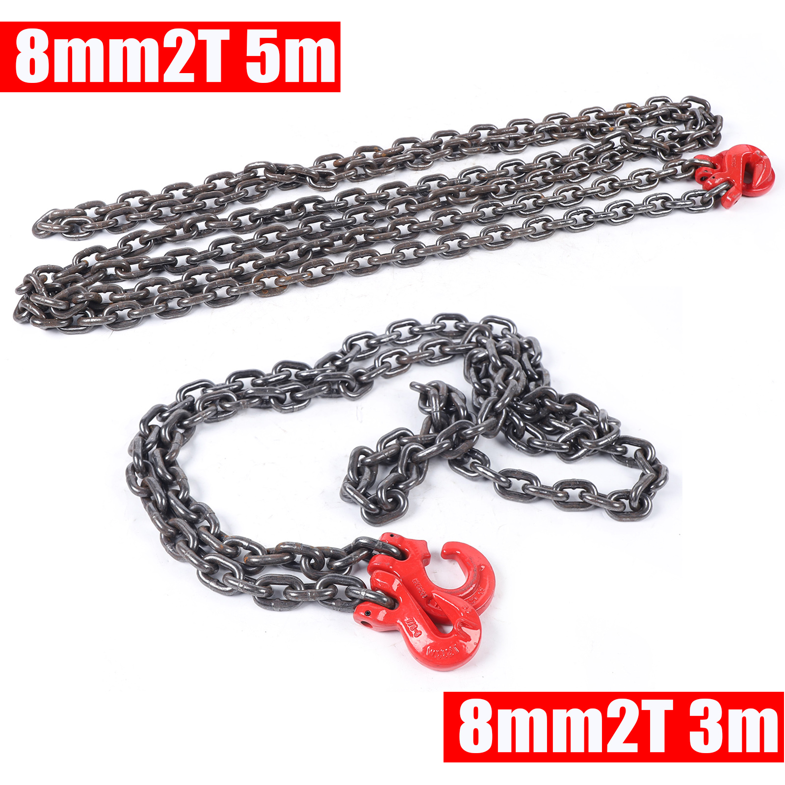 2T Beinkettenschlingen-Hebewerkzeug, 20Mn2 legierter Stahl, 8 mm Kettenschlingen-Hebewerkzeug für Bergbau, Maschinen, Anschlüsse, Gebäude usw.