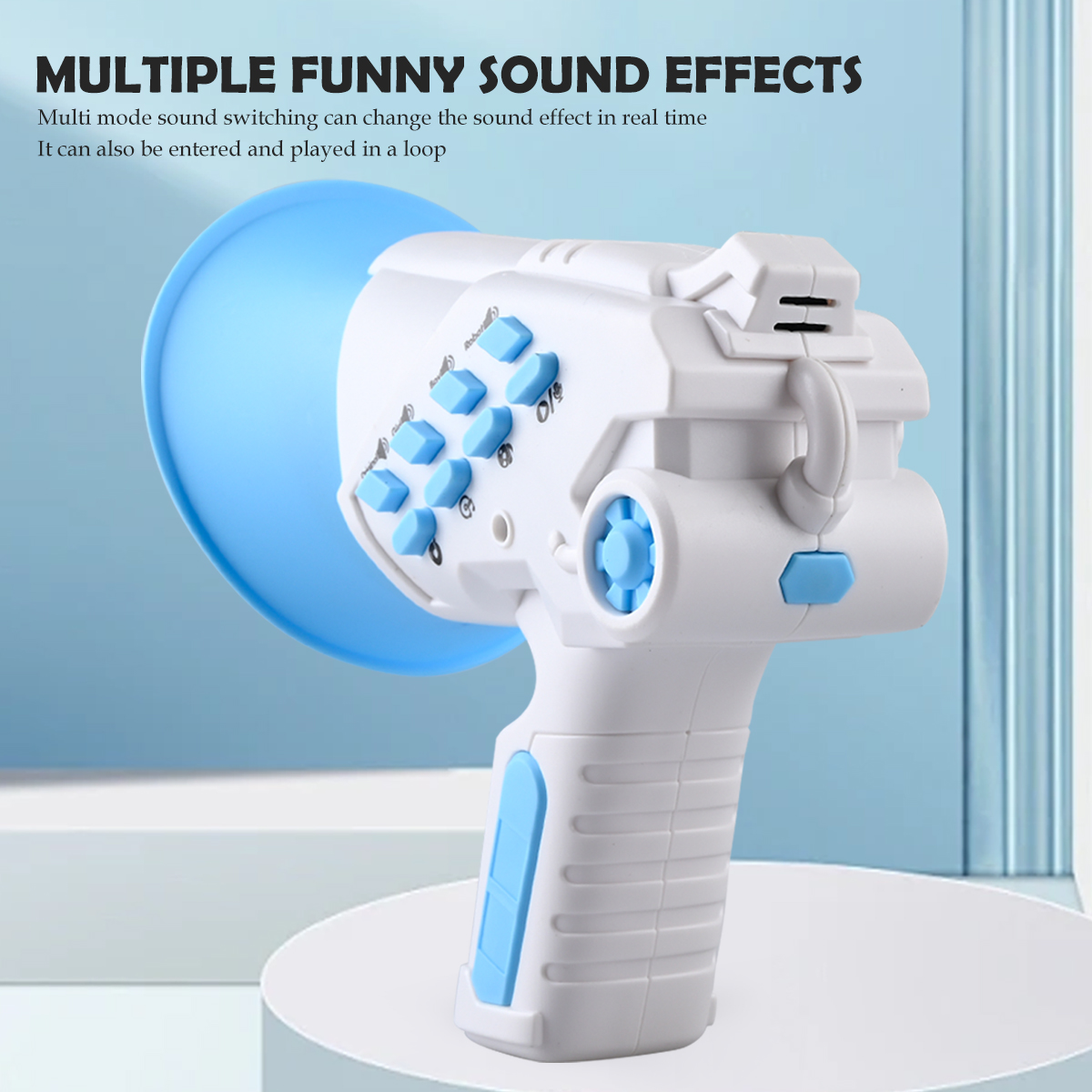 Draagbare megafoon luidspreker sirene Bullhorn speelgoed, Smart Multi Voice Changers speelgoed Funny Party Prank handheld luidspreker megafoon