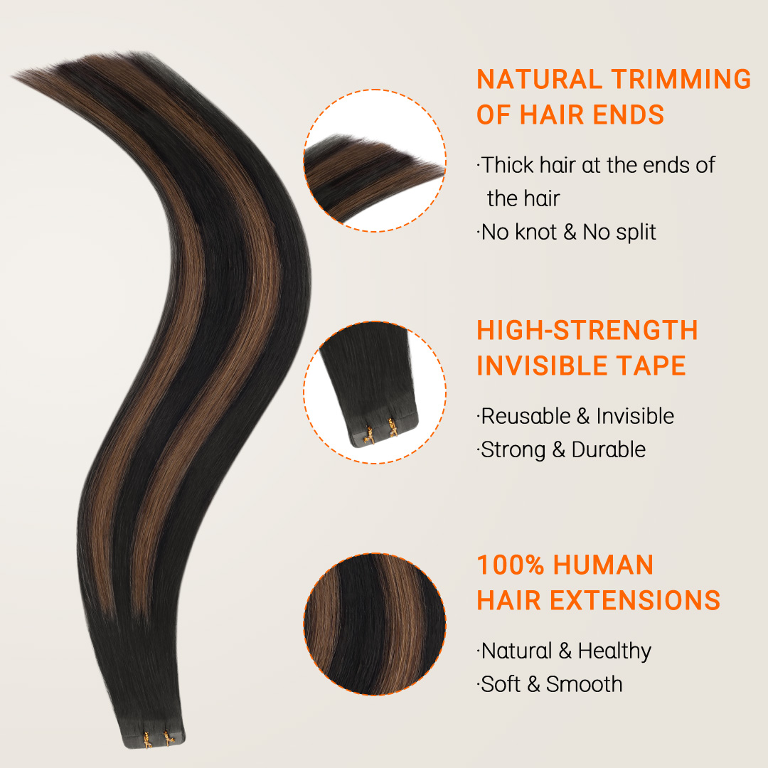 Extensions de cheveux à bande cheveux humains véritable Remy bande dans l'extension de cheveux peau sans couture pour Salon de haute qualité naturel greffe de cheveux