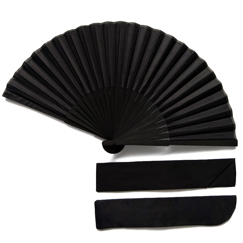Leque de mão preto vintage dobrável, suprimentos para lembrancinhas de festa de casamento, dança, festa em casa, leques decorativos dobráveis