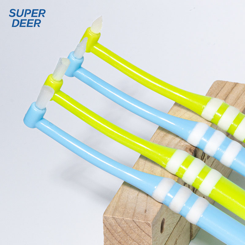 Fawnmum-Brosse à dents orthodontique, tête pointue et plate, ration des cheveux doux, nettoyage de l'écart des dents, fil dentaire, hygiène buccale, accolades dentaires, 1 pièce