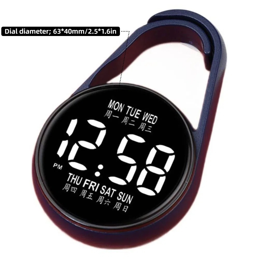 LED Electronic Hanging Watch Digital Display Portable Pocket Watch Waterproof Pocket Style Luminous Pocket Watch