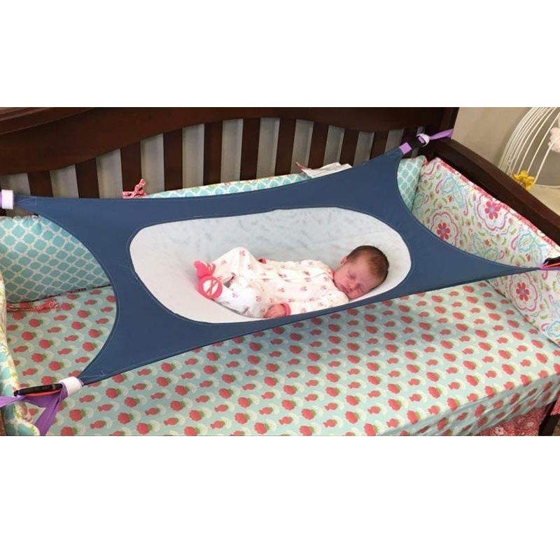 Infant Baby Hammock Newborn Kid Sleeping Bed Safe Detachable Baby Cot Crib Swing Elastic Adjustable Net Bumpers In the Crib