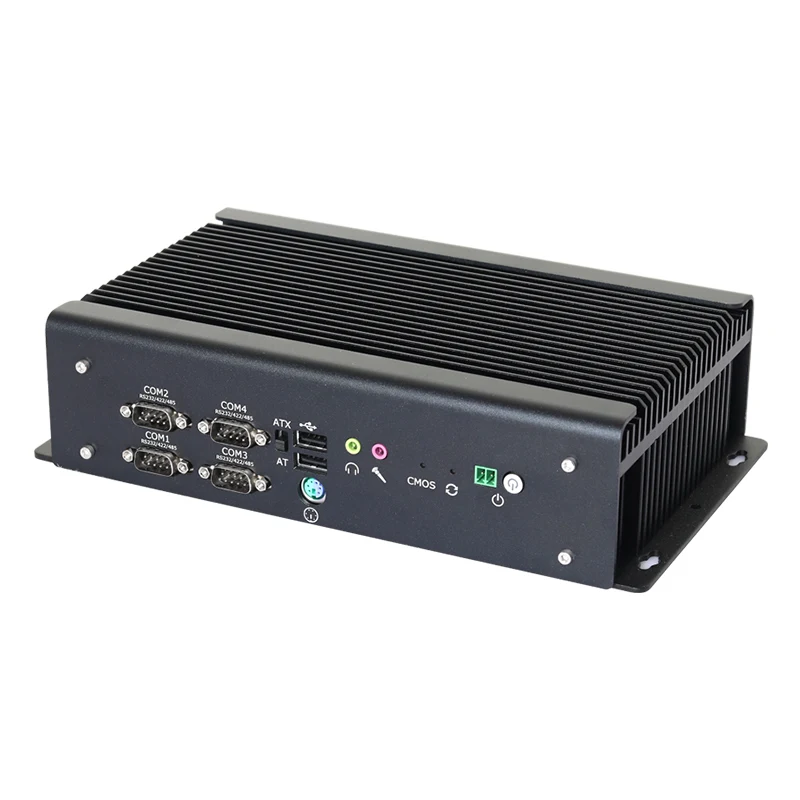 Quạt Không Cánh Công Nghiệp Máy Tính Mini PC I7 1165G7 Kép Ethernet GPIO DB9 RS232/422/485 2x MPCIe Wi-Fi 4G LTE HDMI VGA 6XUSB Windows Linux