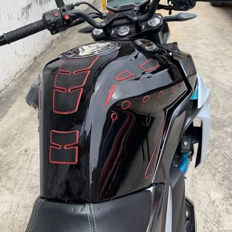 Adesivo universal para tanque de combustível de motocicleta, tapete de osso de peixe, protetor de tanque de óleo e gás, decoração de decalque para motocicleta