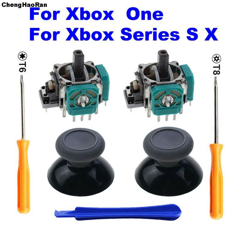 2 個 3D アナログジョイスティックスティックセンサーモジュールポテンショメータ & サムスティック Microsoft XBox One S X シリーズコントローラ用