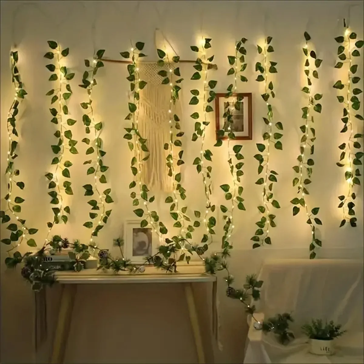 2M 20 LED สีเขียว Leaf String Light สวนไฟตกแต่งปีใหม่ String โคมไฟงานแต่งงานวันขอบคุณพระเจ้าตกแต่งคริสต์มาส