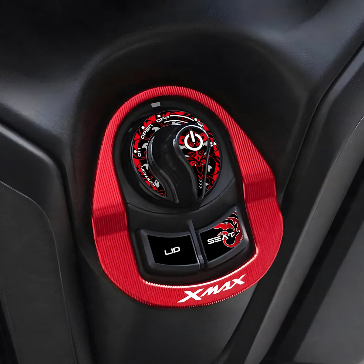 For YAMAHA NMAX XMAX 300 Nmax Xmax Motorcycle Ignition Engine Start Cover Reflective Stickers Moto Key Hole Decals Accessories
