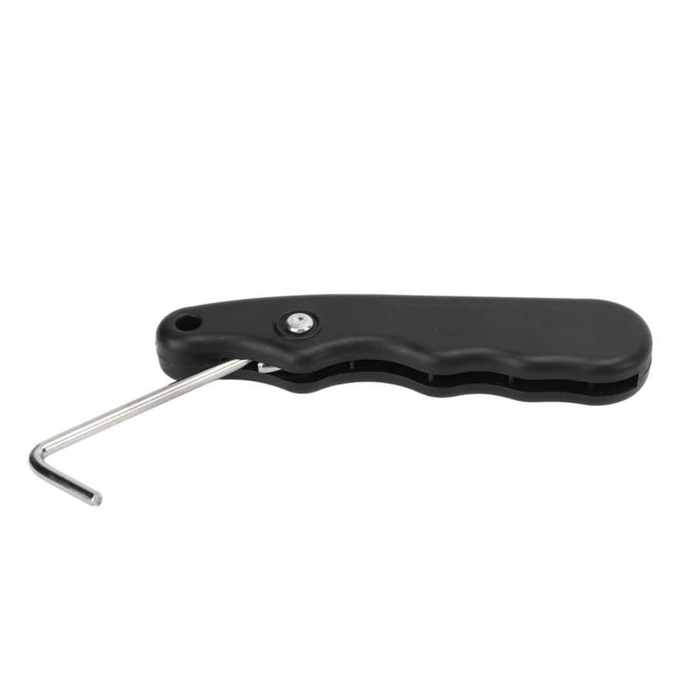 Części narzędzi Składany czarny wałek do figurek z przedłużonym haczykiem Skate Lace Tightener Hokeja na lodzie z przedłużonym haczykiem Ściągacz do hokeja na lodzie