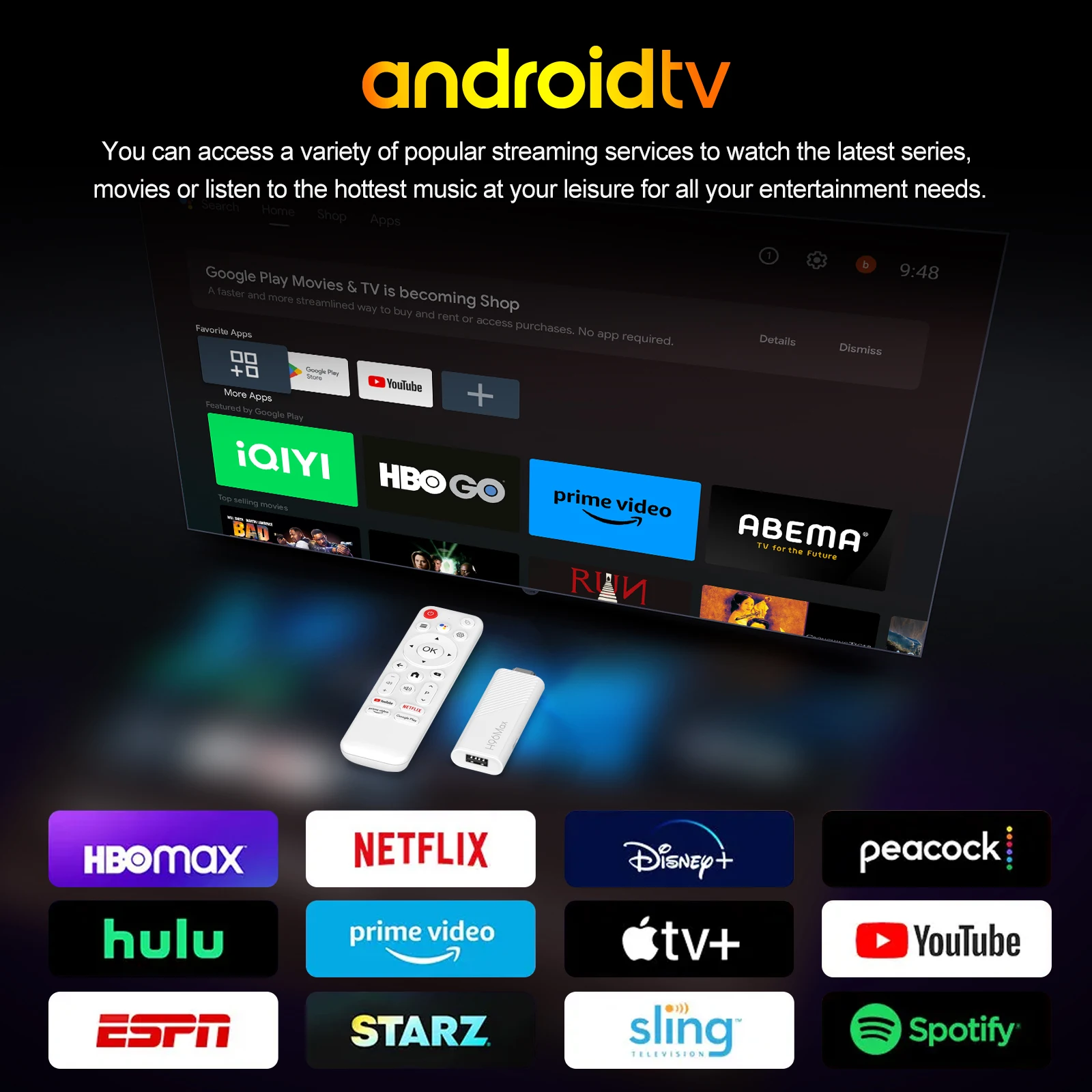 2024 New H96 MAX H313 Mini TV Stick Android 14 Smart TV Box Android14 2GB 16GB 8GB Wifi6 BT 4K HD Google Voice Media Player