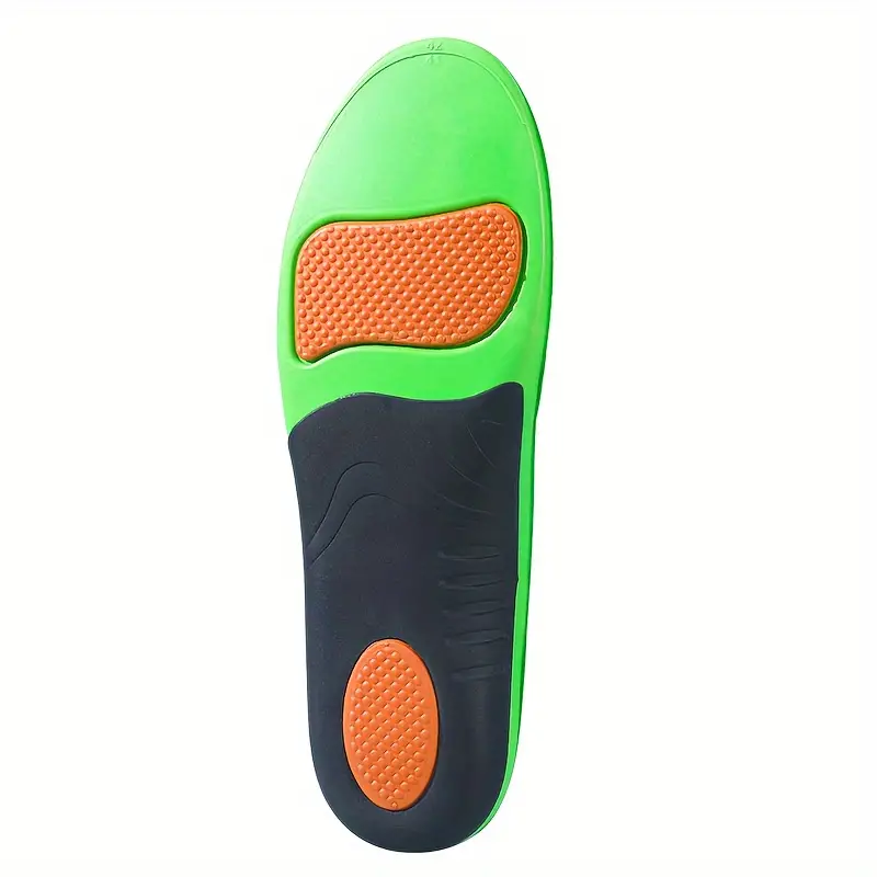 2-Pack Orthotic Insoles for Flat Feet Correction with Arch Support - Shock Absorbing Heel Cushions and Cups for Relief, Foot, an