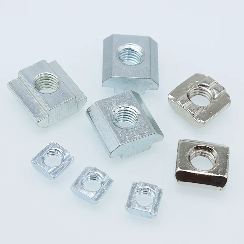 100p/lot T Block Square Nut M3 M4 M5 M6 M8 T-Track Sliding Hammer Nut for 20 30 40 45 Aluminum Profile Slot Connector Accessor