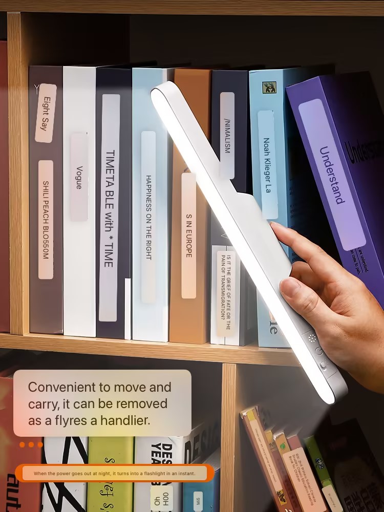 LED Desk Lamp Magnetic Hanging Night Light USB Rechargeable Table Lamp 3 Colors Reading Light For Cabinet Closet Wardrobe