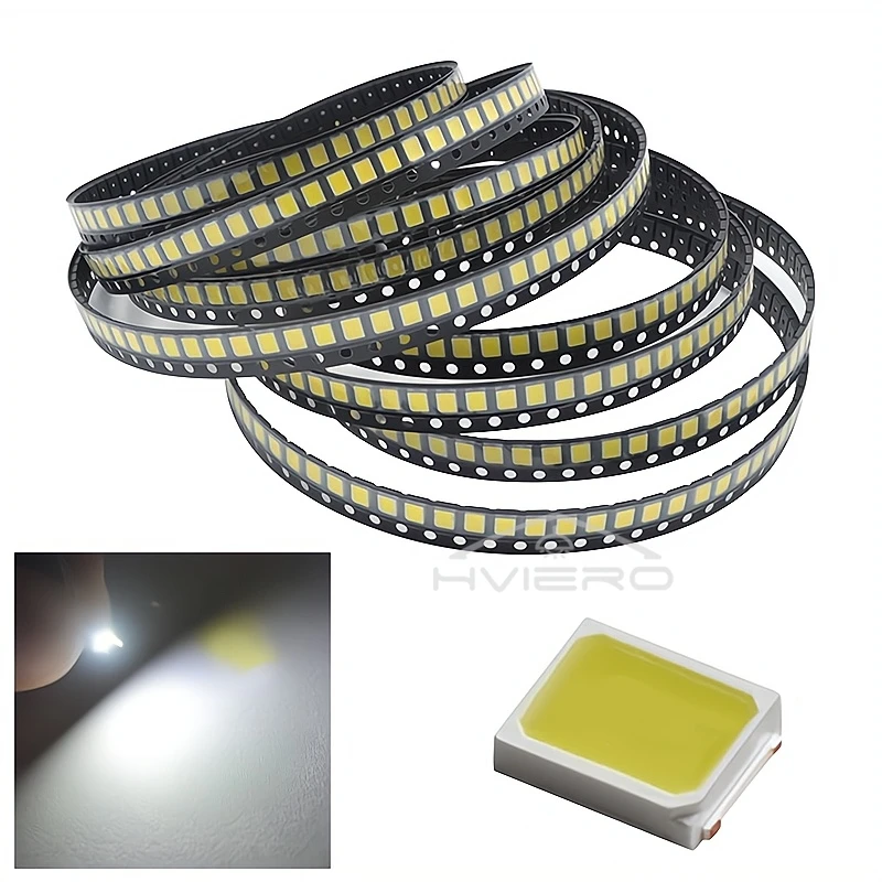 100 Chiếc SMART TECH LED SMD 2835 Đèn Đính Hạt 20-25lm Trắng Đỏ Xanh Dương Xanh Lá Vàng Hạt LED Chip LED DC 1.8-3.6V LED Điốt Phát Sáng