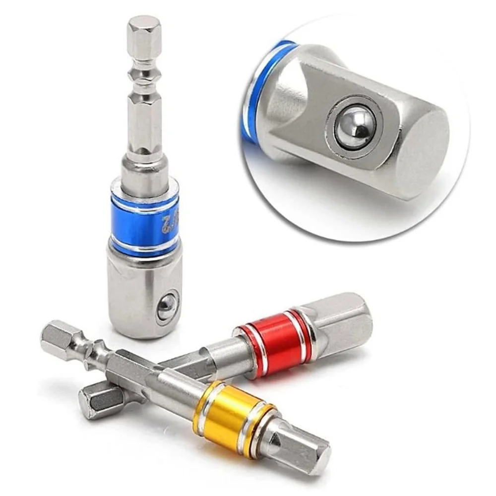 Impact Driver Socket Extension Adapter Extended Converter Power Drill Hex To High Speed Nut Male Square Wrench 1/4 3/8 1/2