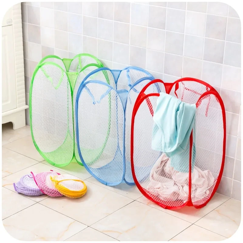 Cesta plegable para almacenamiento de ropa sucia, cesta de malla para almacenamiento de ropa sucia, bolsa de almacenamiento de juguetes, cubo de almacenamiento para el hogar