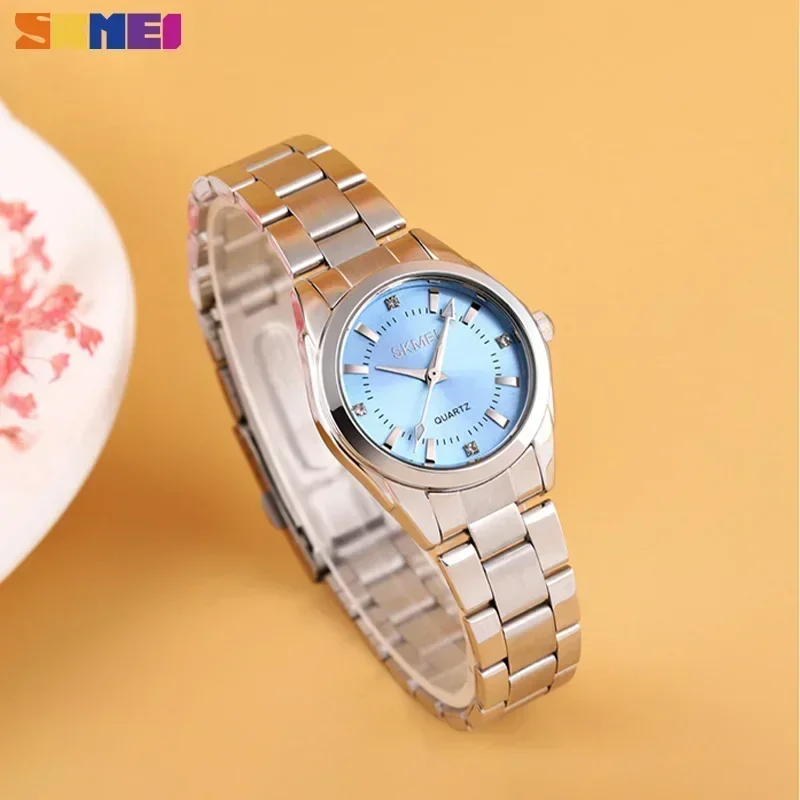 SKMEI1620 para mujer, reloj fino para mujer, reloj de cuarzo Simple a la moda para mujer, relojes de cuarzo de lujo con movimiento