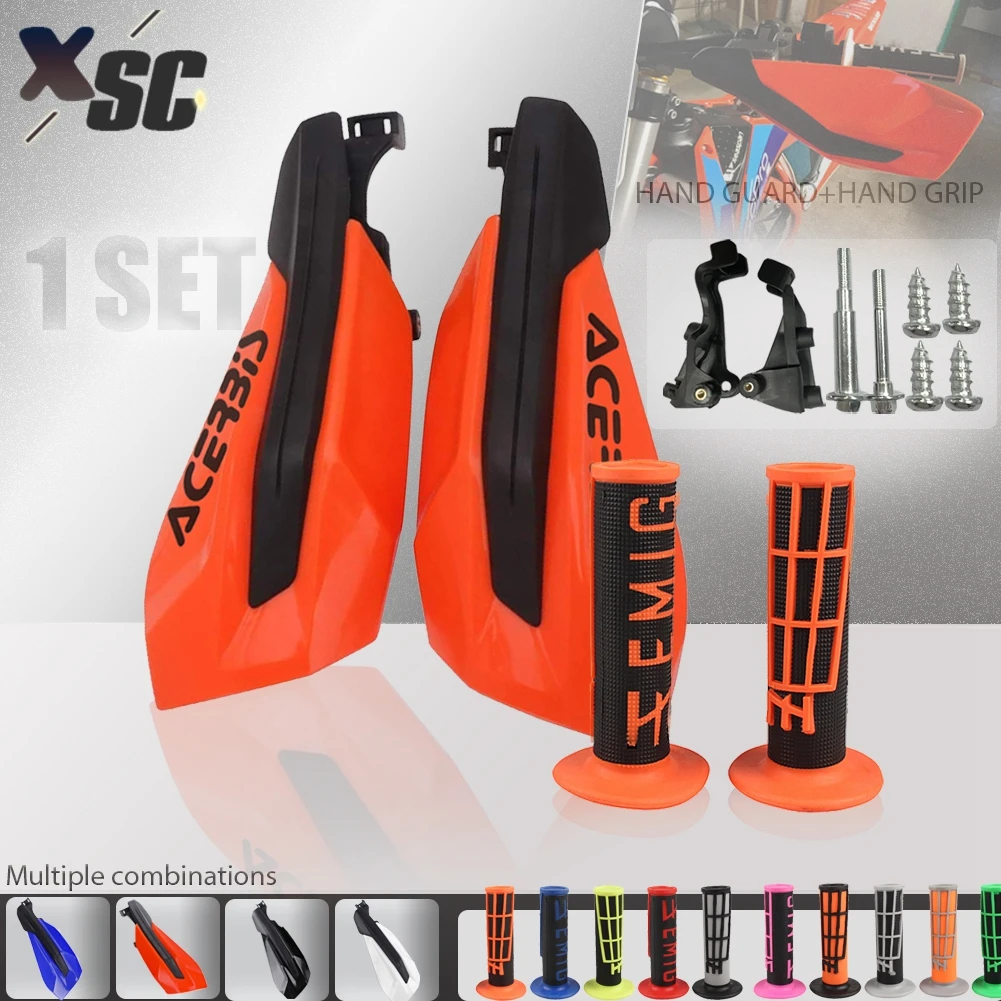 Protectores de mano para motocicleta, Protector de manillar, empuñaduras de mano, juego de empuñaduras para KTM SX SXF EXCF F XC W EXC 125-350 450 500 Motocross