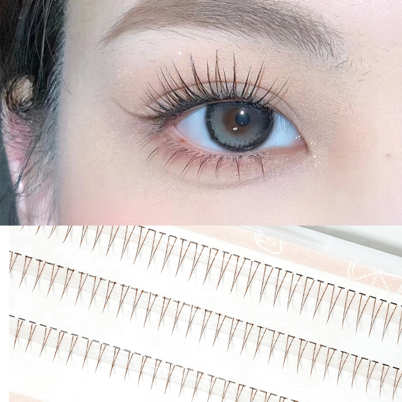 J Curl V รูปร่างภายใต้ขนตาการ์ตูน Eye Lashes ธรรมชาติด้านล่างขนตานุ่ม Manga Eyelashes ช่อขนตาคลัสเตอร์เกาหลีแต่งหน้า