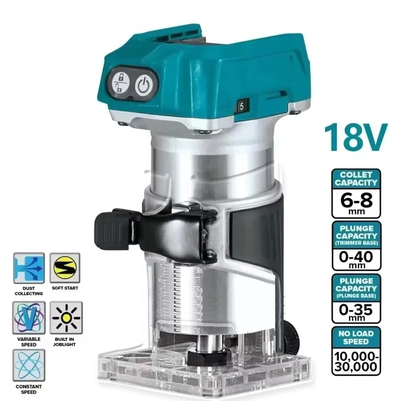 Para makita drt50 aparador sem fio recarregável máquina de corte sem escova ferramenta fresagem máquina gravura madeira