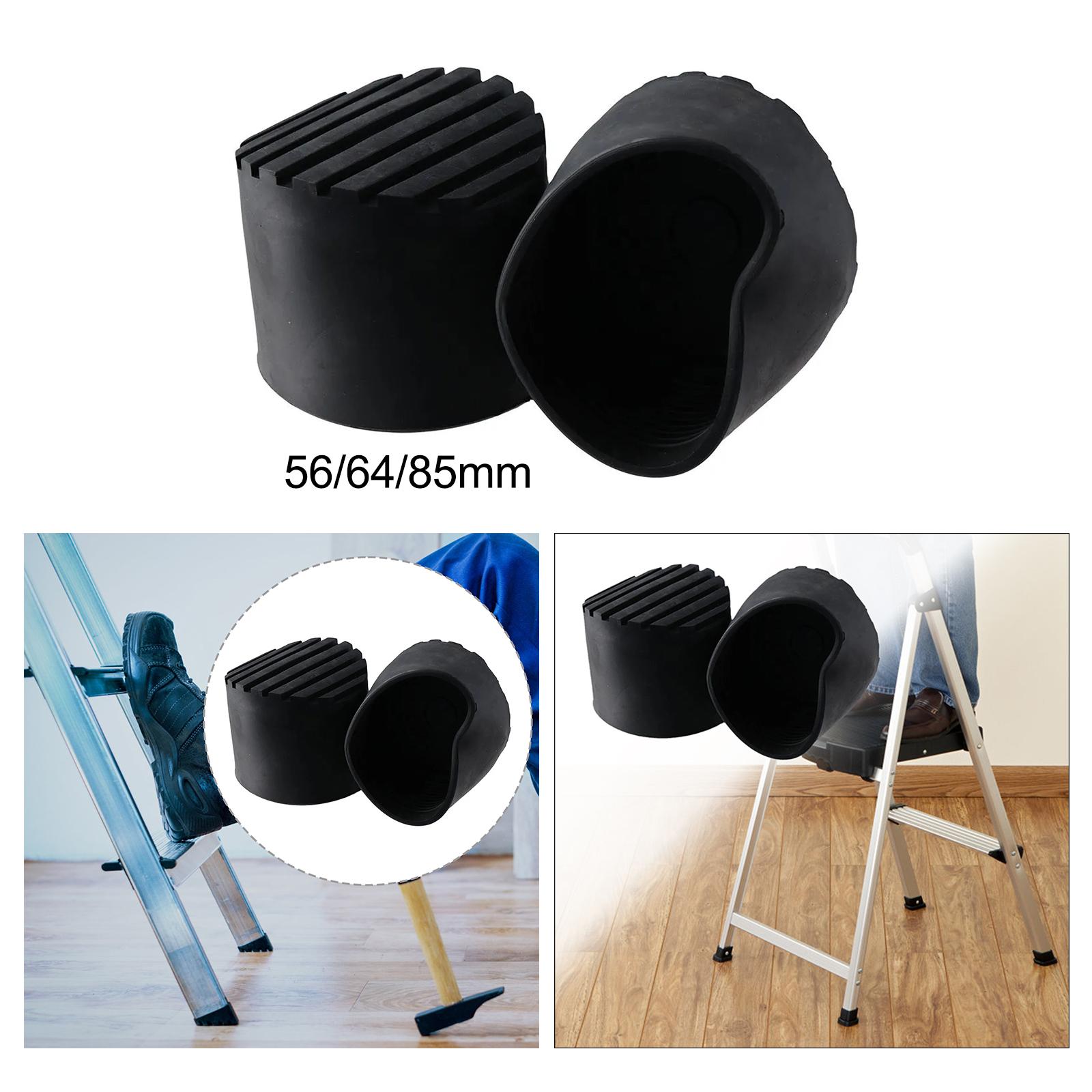 Coussinet de pieds d'échelle télescopique, couverture en caoutchouc, Protection de sol Flexible noire, pièce de rechange