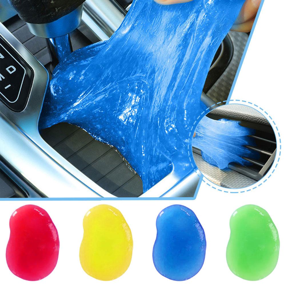 Gel de limpieza reutilizable para coche, limpiador de ventilación de teclado, limo, polvo, eliminación de suciedad, herramienta multiusos para automóvil D3B4, 4 colores