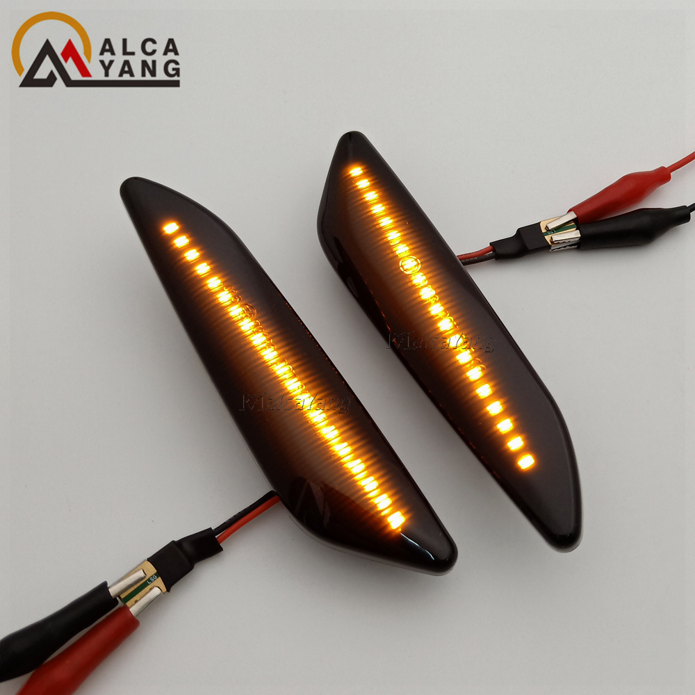 2 Miếng Tuần Tự Nhấp Nháy LED Nhan Bên Bút Ánh Sáng Cho Alfa Romeo 147 156 Fiat Egea Tipo Lancia Đồng Bằng ypsilon 3