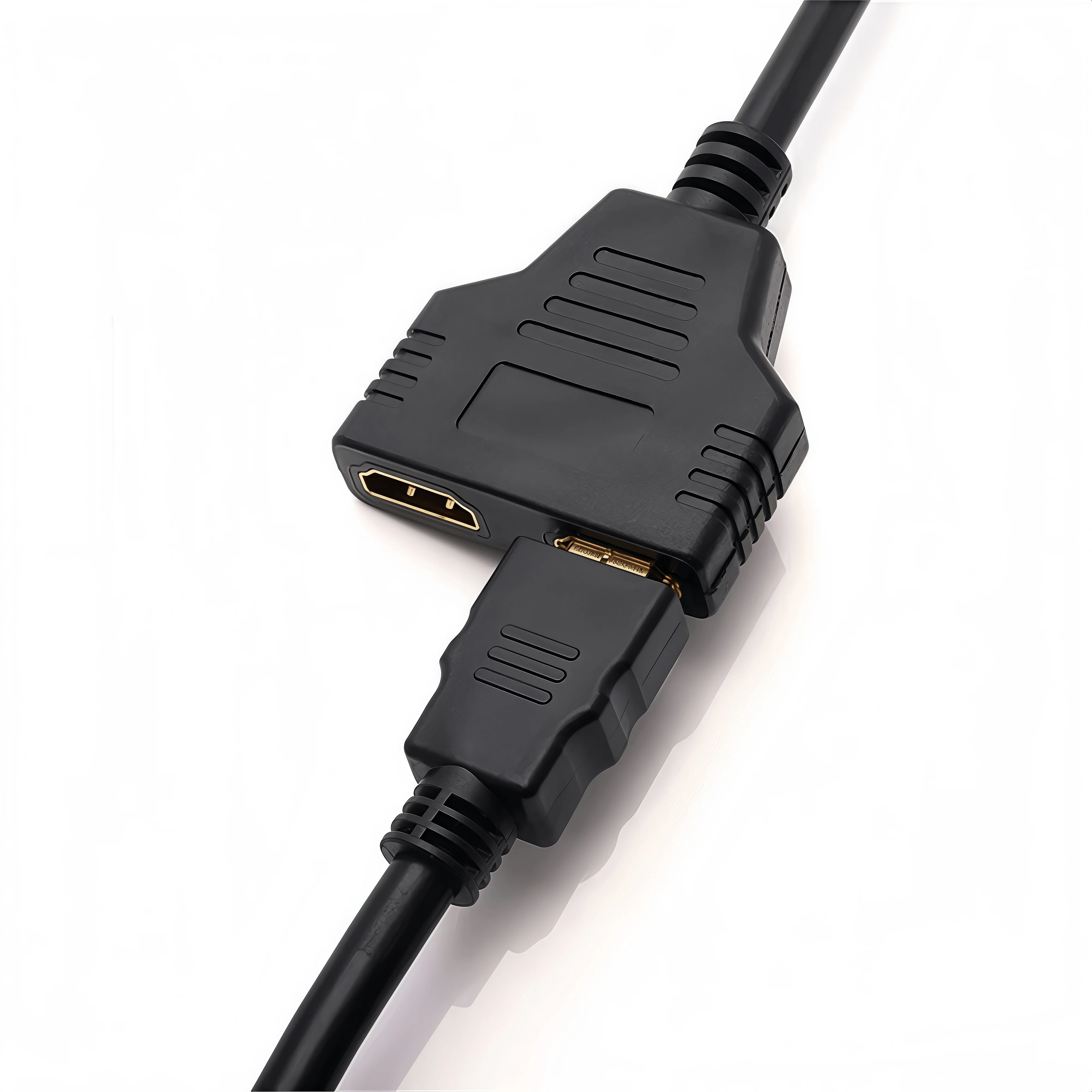 1 auf 2 HDMI-Splitter-Adapter – 1080P HD-Signalduplikator, männlich auf 2 weiblich Y-Kabel für Dual-Monitor/TV-Setup