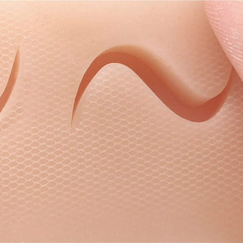 Modello di sutura traumatico per pratica di sutura Modello di sutura traumatica con ferita in silicone Riutilizzabile per sutura chirurgica Annodatura Modello didattico in silicone