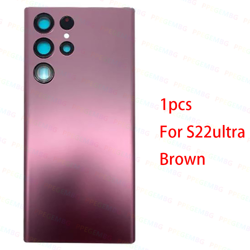 Zurück Glas Ersatz Für Samsung Galaxy S22 Ultra S908 S22 Ultra Batterie Abdeckung Hintere Tür Gehäuse Panel Fall Kamera Objektiv Teile