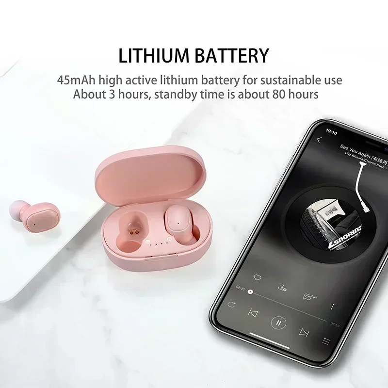 Novo a6s tws sem fio bluetooth fones de ouvido esporte fone fone bluetooth com microfone para xiaomi samsung huawei smartphone