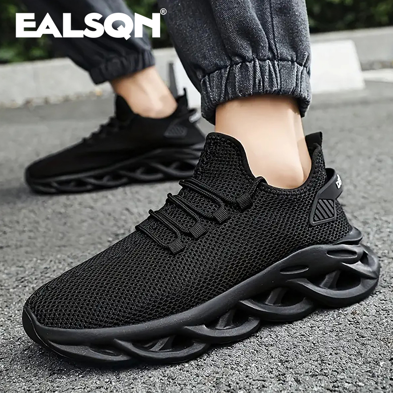 Männer Sport Laufen Schwarz Jogging Schuhe Casual Turnschuhe Braun Outdoor Atmungsaktive Mesh Frauen Licht Stoßdämpfung Schwarz Tennis