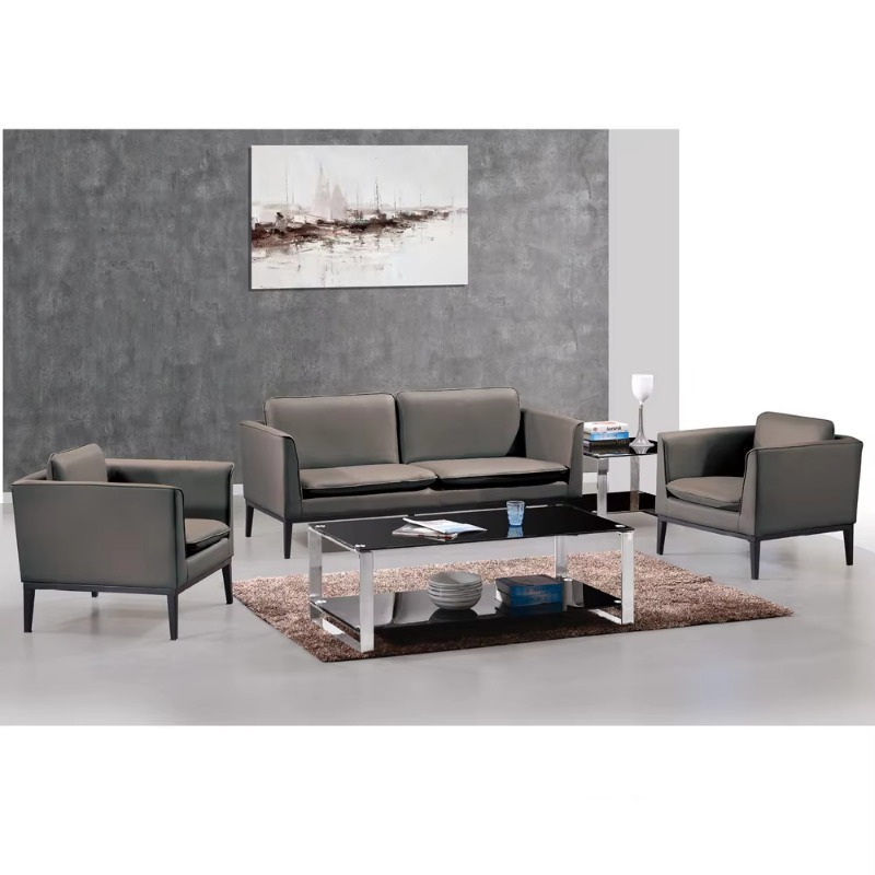 Conjuntos de sofás de couro para sala de estar de móveis para casa