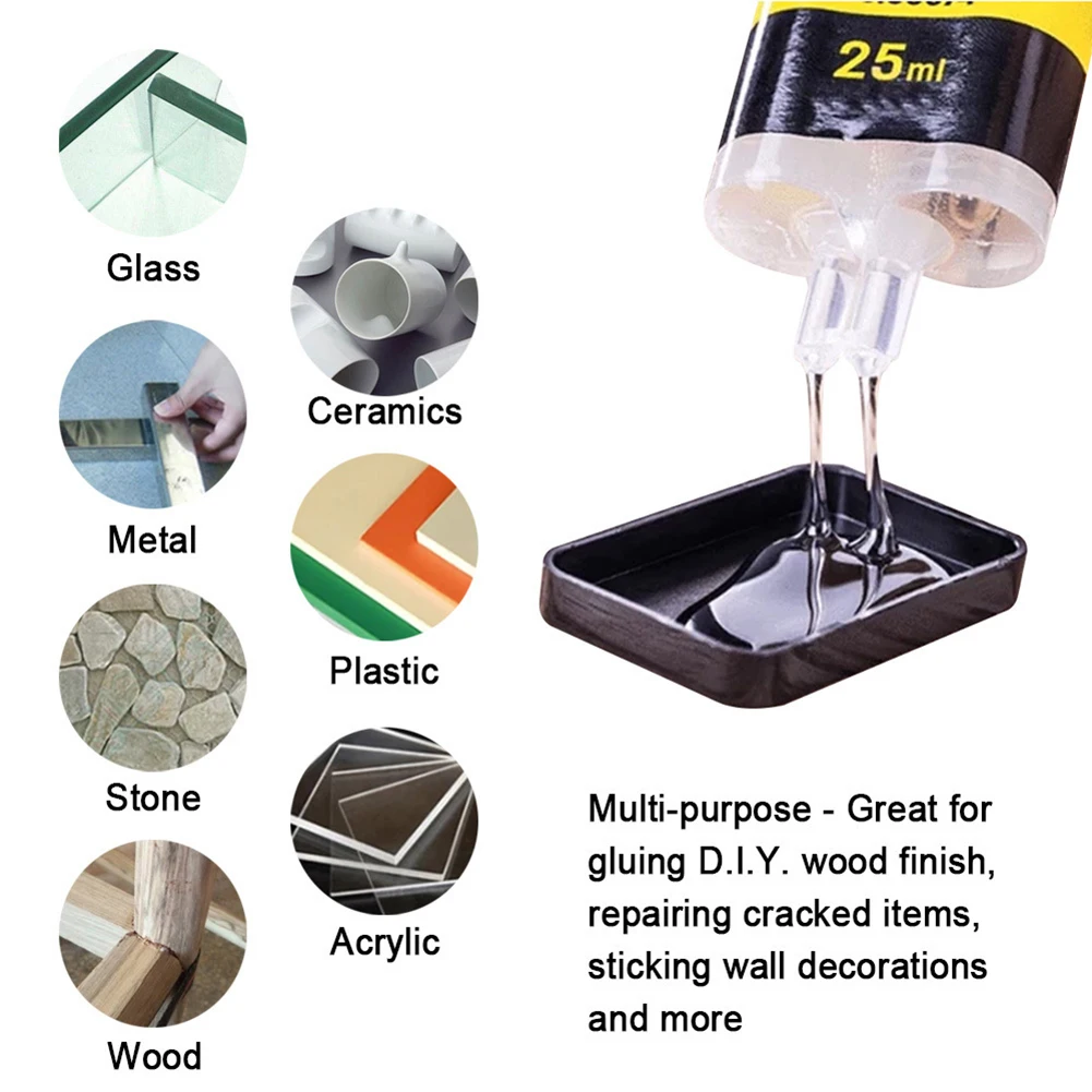 Adhesivo AB de resina epoxi, resistente al agua y a altas temperaturas, reparación multiusos, pegamento de tubo de empuje, carpintería, bricolaje, 1-10 Uds.
